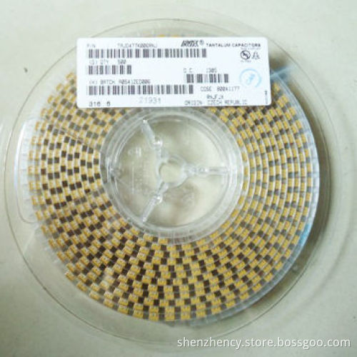 Solid Tantalum Capacitor, TAJD477K006RNJ, 470UF 6.3V 10% 2917, D Case